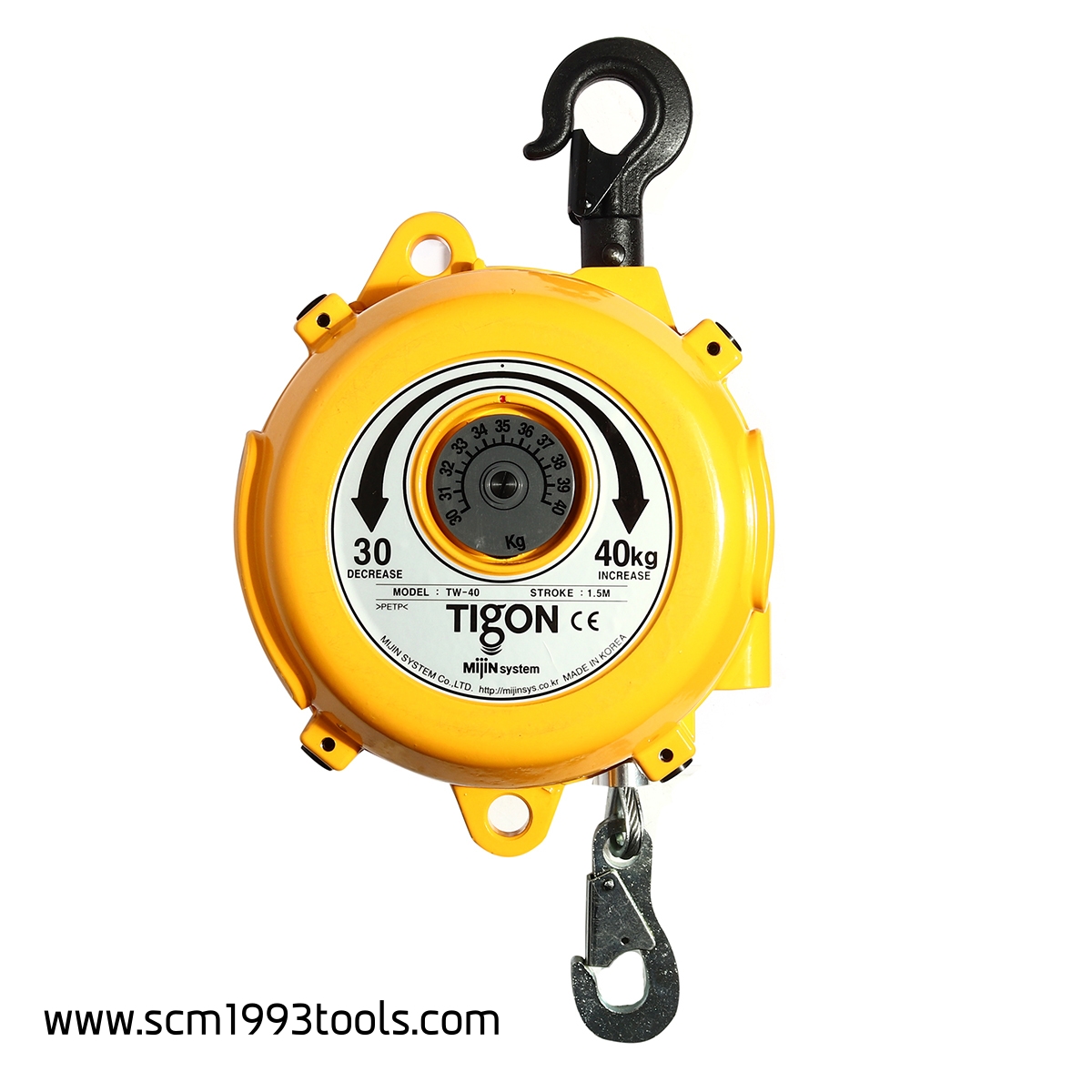 Tigon ไทกอน รุ่น TW-40 สปริงบาลานเซอร์ รอกสปริง 30.0-40.0 kg. Spring Balancer