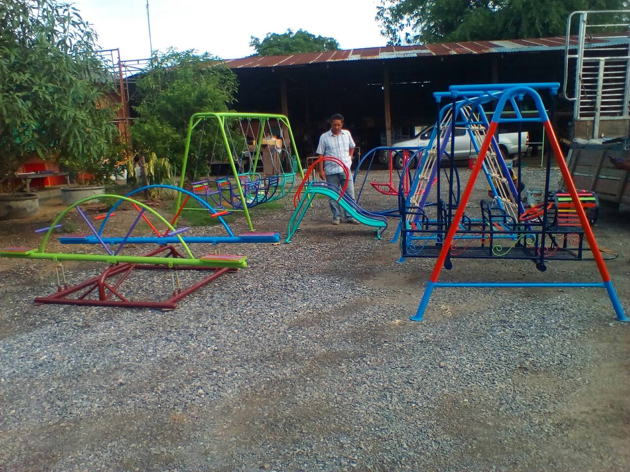 รหัส PG ผลงานติดตั้ง (เทศบาลบ้านสร้าง. อ.บางปะอิน) เครื่องเล่นสนามกลางแจ้งสำหรับเด็ก