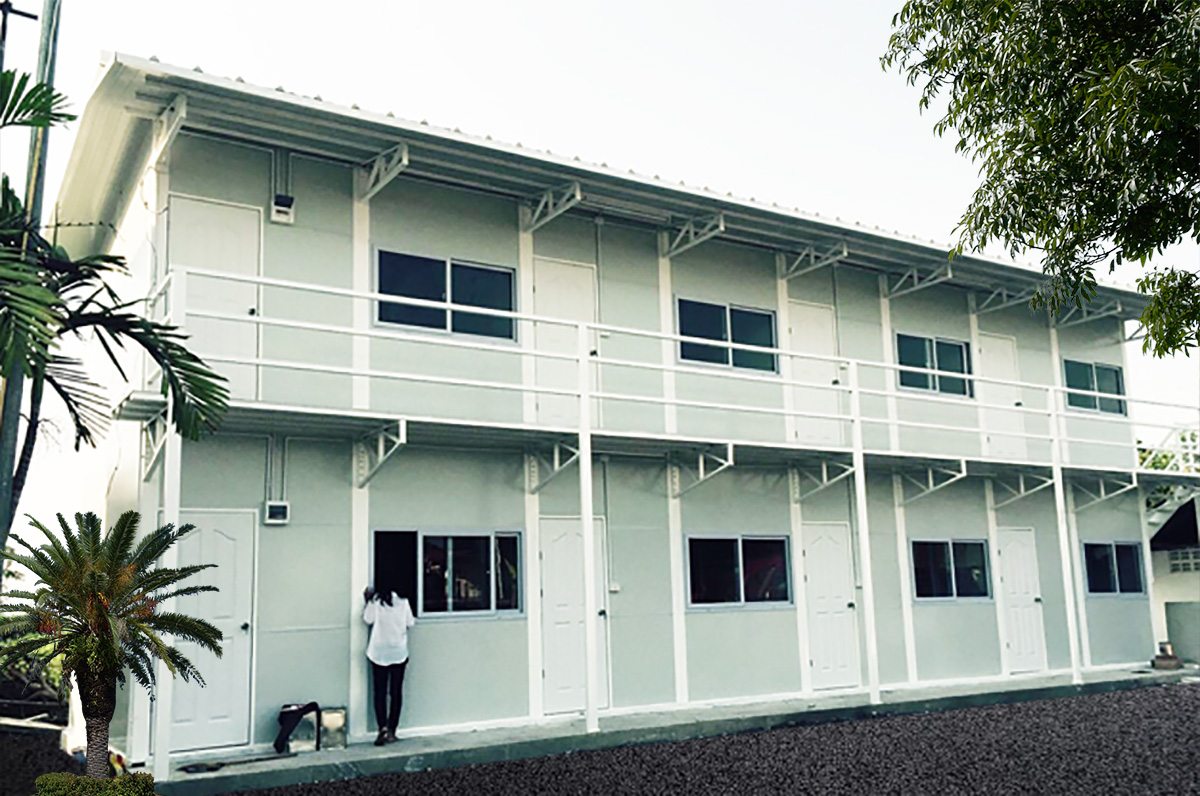 บ้านพักคนงาน2 ชั้น บ้านน็อคดาวน์ บ้านสำเร็จรูป สร้างออฟฟิศ