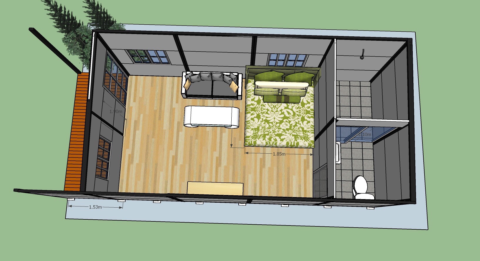 บ้านสำเร็จรูป บ้านน็อคดาวน์ สร้างออฟฟิศ happyhouse ND-06