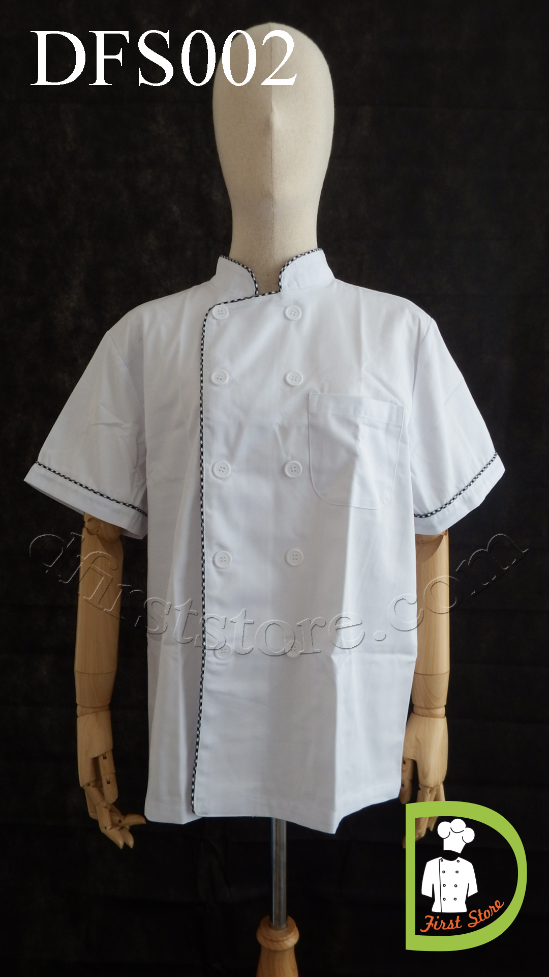 DFS002 Chef Uniform ชุดเชฟสากล (white, สีขาว)