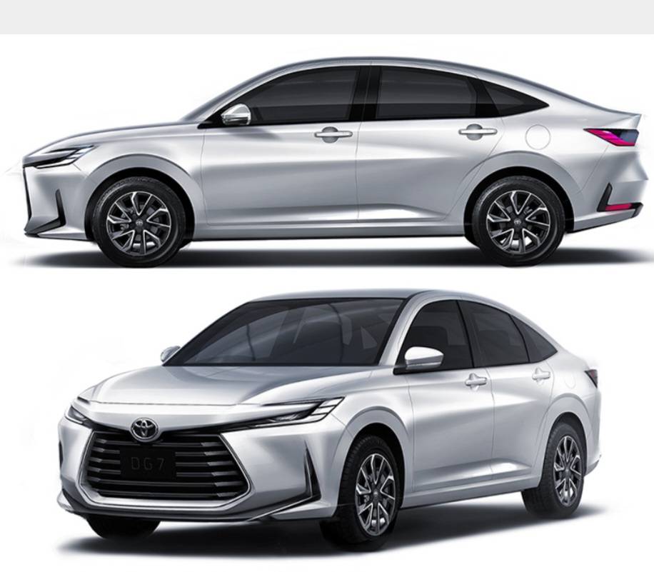 เบ้าประตู Toyota Yaris ATIV โตโยต้า ยาริส เอทีฟ 4 ประตู ปี 2022-ปัจจุบัน (สีดำเงา โลโก้สีแดง)