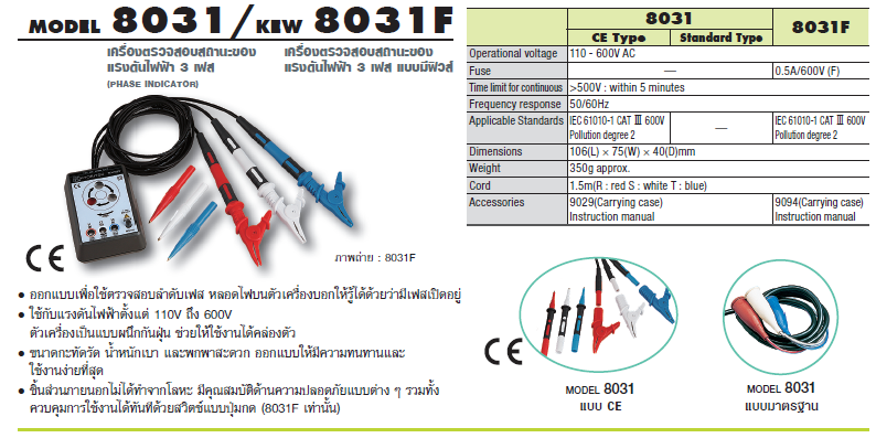 KYORITSU Phase indicator รุ่น 8031F