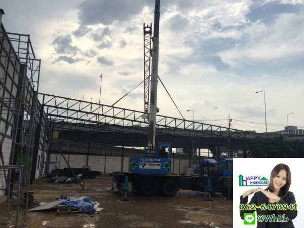 รับสร้างโกดังสำเร็จรูป ขนาด 16 x 40 x 6.45 m