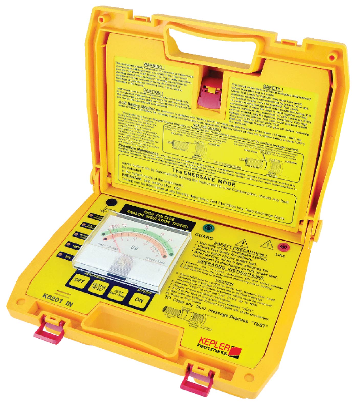 เครื่องวัดความต้านทานฉนวนไฟฟ้าแรงดันไฟสูง (10kV) แบรนด์ KEPLER รุ่น K6201 IN