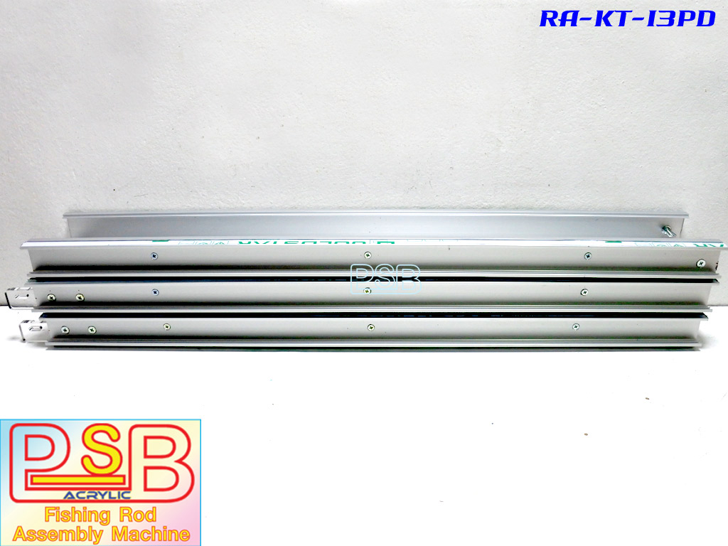 รางอลูมิเนียม แท่นบิวท์คันเบ็ด 3 ท่อน พร้อมรางแท่นล็อคหลอดด้าย