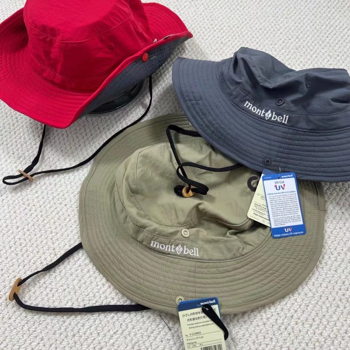 หมวกเดินป่า ตกปลา Montbell Fishing hat ของใหม่ ของแท้ พร้อมส่งจากไทย หมวกกันน้ำ Bucket