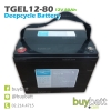 แบตเตอรี่ deep cycle โซล่าเซลล์ รถไฟฟ้า TGEL12-80 12V 80Ah Transpower