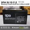 12V 7.2Ah SPA SL12-7.2 แบตเตอรี่แห้ง Battery Lead Acid SLA VRLA AGM