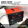 SUOER A03 -1224 12V 24V 30A เครื่อง ชาร์จ แบตเตอรี่ รถยนต์ มอเตอร์ไซค์ ฟื้นฟูแบตเตอรี่ AGM GEL Battery Charger