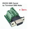 DB9 D-SUB RS232 Adapter COM transfer solderless connector Male Female to 9Pin Green terminal Breakout Plug