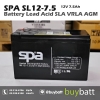 แบตเตอรี่แห้ง 12V 7.5Ah SL12-7.5 SPA Battery Lead Acid SLA VRLA AGM