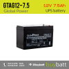 12V 7.5Ah GTAG12-7.5 Global Power แบตเตอรี่แห้ง Battery Lead Acid SLA VRLA AGM