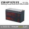12V 7.2Ah GP1272 F2 CSB แบตเตอรี่แห้ง Battery Lead Acid SLA VRLA AGM APC