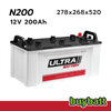แบตเตอรี่ รถยนต์ N200 Ultra N200 200Ah แอมป์