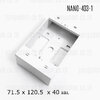 กล่องไฟ ปลั๊กไฟ 2x4 กล่องลอยขอบเหลี่ยมลาสติก บล็อกลอย ติดผนัง Nano NANO-403-1 สีขาว สำหรับฝา พานาโซนิค