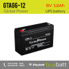 6V 12Ah GTAG6-12 Global Power แบตเตอรี่แห้ง Battery Lead Acid SLA VRLA AGM