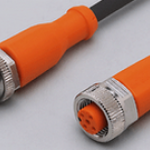 EVC012/ Jumper/ M12 plug / M12 socket/ PUR cable / 1 m