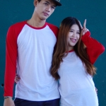 เสื้อเปล่า TK : ขาวแขนยาวแดง