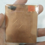 แผ่นยันต์โสฬส (ทองแดง) no.345 ติดเกศา จีวร ลต.วาส รุ่น 99 ปี