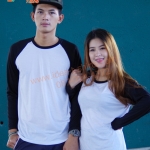 เสื้อเปล่า TK : ขาวแขนยาวดำ
