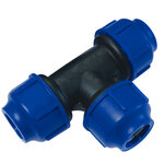 ข้อต่อสามทาง HDPE สวมอัด ข้อต่อพีอี เลือกขนาด 20-90 มม.