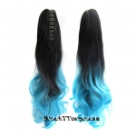 หางม้าหนีบ Ombre แบบลอน (50cm 150g.) สี 1BTTurquoise