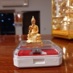 พระไพรีพินาศ (ขนาด 2 ซ.ม.) เนื้อชุบทองพ่นทราย ปี 57 วัดท่าขนุน