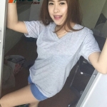 เสื้อเปล่า TK : สีเทา คอกลม คอวี