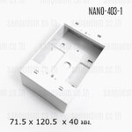 กล่องไฟ ปลั๊กไฟ 2x4 กล่องลอยขอบเหลี่ยมลาสติก บล็อกลอย ติดผนัง Nano NANO-403-1 สีขาว สำหรับฝา พานาโซนิค