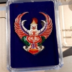 ครุฑเนื้อเงินลงยา พิมพ์ใหญ่ รุ่น จอมราชันย์ ปี 60 No.871 พระอาจารย์วราห์ เสก เจิม อธิษฐานจิตเพิ่ม