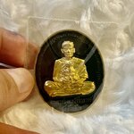 เหรียญเทวบดีบรมครู เนื้อทองสัตตะลงยาดำ no.๗๖ หลวงพ่อพัฒน์ หลวงพ่ออิฏฐ์ เทวาภิเษก