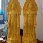 พระบูชา หลวงพ่อเล็กจารยันต์นะโมตาบอด (เนื้อปูน) หลังลูกแก้วและพระหลวงตาม้า