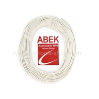 ABEK : สายไฟอ่อน สายไฟรถยนต์ ขายยกม้วน ขนาด 1.5 มม. สีขาว