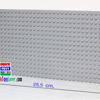 001GRY แผ่น Plate ขนาดเล็ก 25.5x13 Cm.สีเทาอ่อนสำหรับเป็นฐานในการต่อ Blocks