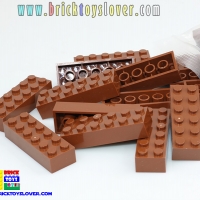 BRT026BR ตัวต่อสีน้ำตาล 2x6 ปุ่ม 100 กรัม 29 ชิ้น