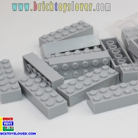BRT026GR ตัวต่ออิสระสีเทาอ่อน ขนาด 2x6 ปุ่ม น้ำหนัก 100 กรัม
