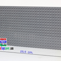 001DG แผ่น Plate ขนาดเล็ก 25.5x13 Cm.สีเทาเข้ม สำหรับเป็นฐานในการต่อ Blocks