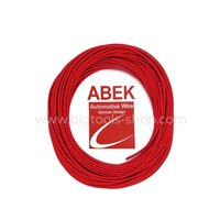 ABEK : สายไฟอ่อน สายไฟรถยนต์ ขายยกม้วน ขนาด 3.0 มม. สีแดง