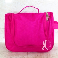 กระเป๋าใส่อุปกรณ์ในห้องน้ำ แบบ 2 ตอน สีชมพู (Toiletry Bag)
