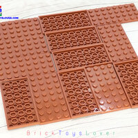 PLT048BR แผ่น plate สีน้ำตาล
