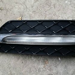 W204 ชุดไฟ Daytime Running Light ทรงตรง (โคมไฟ+โครเมี่ยม+ตะแกรงดำ)