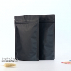 ถุงซิปล็อคก้นตั้ง สีดำด้าน
