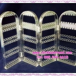 ชั้นคอนโด สำหรับแขวนต่างหู แบบ 4 บานพับ ทำจากอะคลิลิกเนื้อหนา