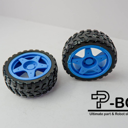 ล้อมอเตอร์ เหลือง ขนาด 65 มม. สำหลับ หุ่นยนต์ควบคุมระยะใกล้ ไกล ด้วยมอเตอร์เหลือง