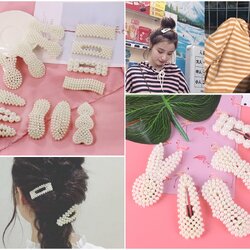 กิ๊บติดผม แบบ กิ๊บป็อกแป๊ก โครงมุกพลาสติก ขายส่ง เซต 10 ชิ้น(แถมแผงกระดาษ)