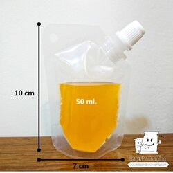 ถุงฝาเกลียวข้าง บรรจุของเหลว 50 ml