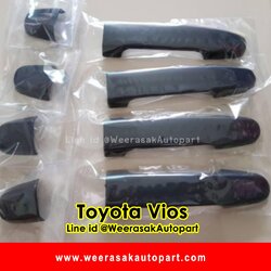 ครอบมือจับ Toyota Vios ครอบมือเปิดประตู โตโยต้า วีออส ปี 2013-2018 (สีดำด้าน)(ใช้เทปกาว 3M)