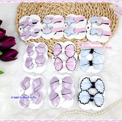 กิ๊บปากเป็ด ด้านบนเป็น พลาสติกอะคิลิค ลายโบ/การ์ตูน น่ารักมาก แพ็คคู่ ขายส่ง เซต 10 คู่