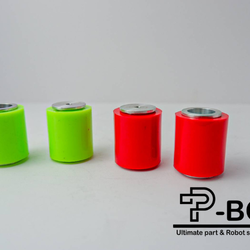 ล้ออลูมิเนียมยางซิลิโคน ขนาด 25x30 mm (ขายเป็นคู่)